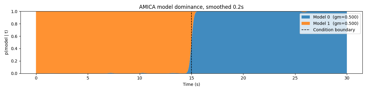 AMICA model dominance, smoothed 0.2s